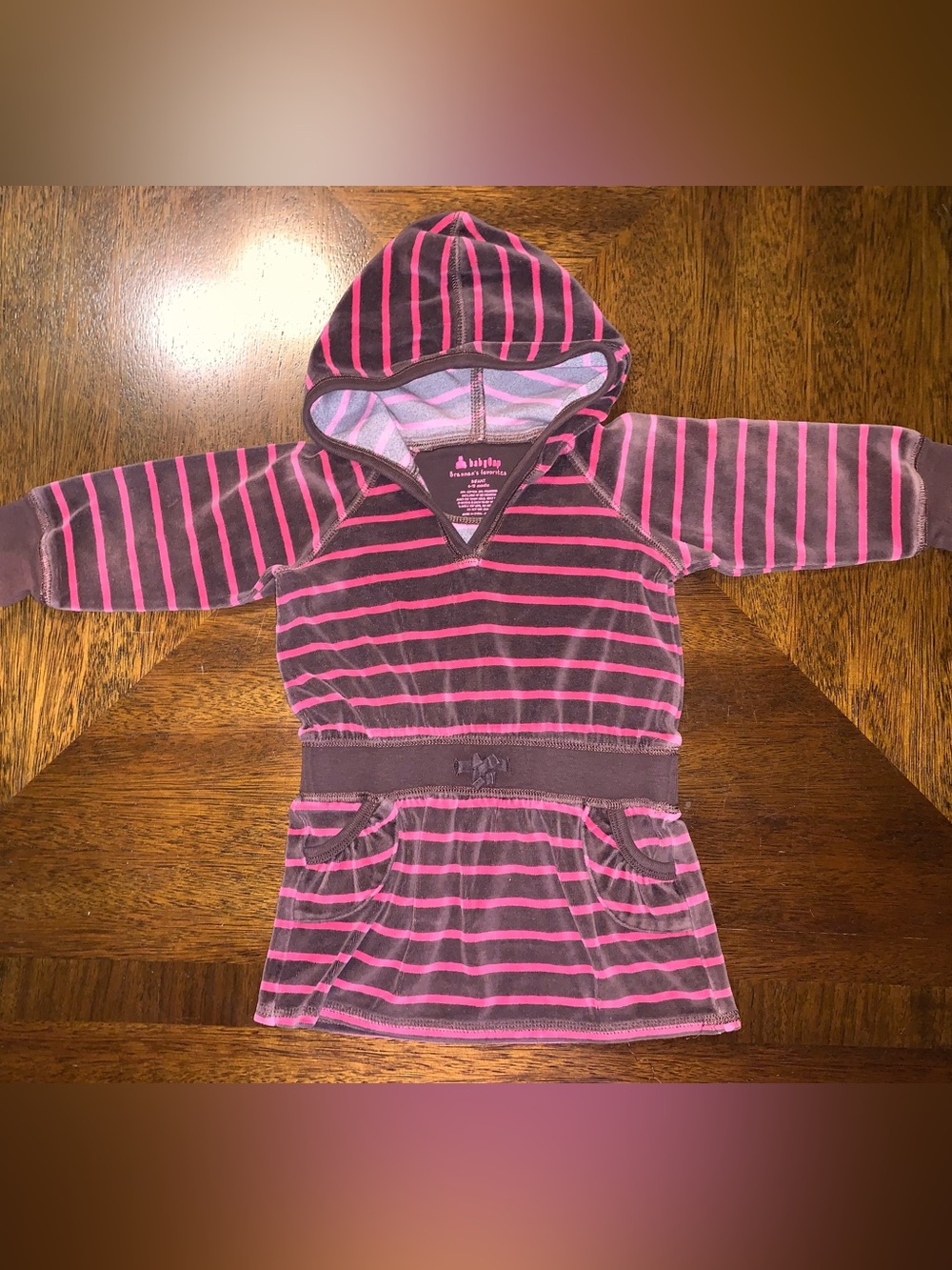 babyGap Brannan’s favorite Brown and Pink  Hoodie fleece Dress